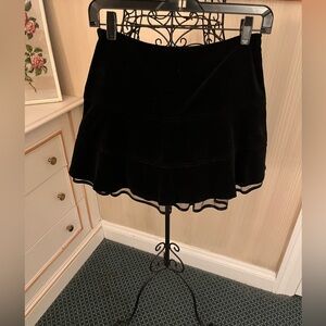 Betsey Johnson Black Velvet Skirt Size 2